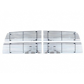 Paramount Automotive Grille Insert - Polished Aluminum 8 Millimeter Horizontal Style - 321178