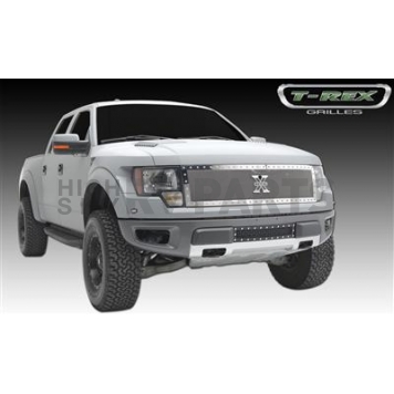 T-Rex Truck Products Grille Insert - Mesh Rectangular Polished Stainless Steel - 6715660