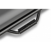 N-Fab Nerf Bar - Truck Wheel to Wheel Black Gloss Textured Powder Coated Steel Round - C17102QC6