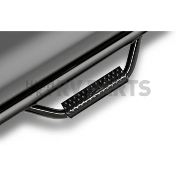 N-Fab Nerf Bar - Truck Wheel to Wheel Black Gloss Textured Powder Coated Steel Round - C17102QC6