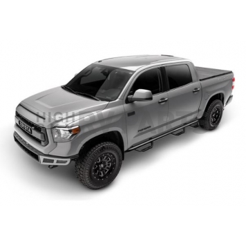 N-Fab Nerf Bar - Truck Wheel to Wheel Black Gloss Textured Powder Coated Steel Round - C17102QC6-2