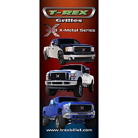 T-Rex Truck Products Tow Hook Grille - Rectangular Powder Coated Steel - 6721151