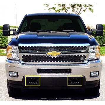 T-Rex Truck Products Tow Hook Grille - Rectangular Powder Coated Steel - 6721151-1
