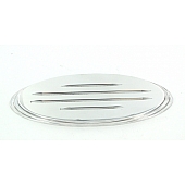 All Sales Emblem - Ford Oval Step Style Ball Milled Silver Aluminum - 50701