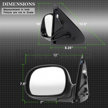 Xtune Exterior Mirror Power Rectangular Single - 9934872-5