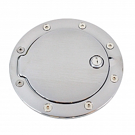 All Sales Fuel Door - Round Aluminum - 6096L