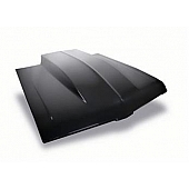 Harwood Fiberglass Hood - Cowl Induction Bare Fiberglass Black - B14104