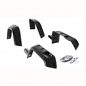 Paramount Automotive Fender Flare - Black ABS Smooth Plastic Black Set Of 4 - 580302