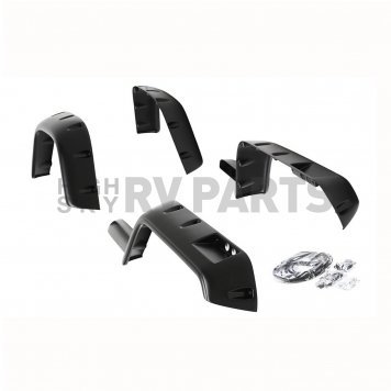 Paramount Automotive Fender Flare - Black ABS Smooth Plastic Black Set Of 4 - 580302