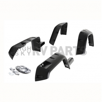 Paramount Automotive Fender Flare - Black ABS Smooth Plastic Black Set Of 4 - 580302-1