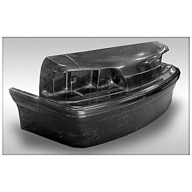 Harwood Fiberglass Bumper 1-Piece Black - 26050