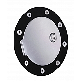 All Sales Fuel Door - Round Aluminum - 6091KCL