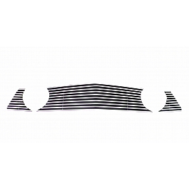 Street Scene Grille Insert - Horizontal Bar Aluminum Polished - 95080691