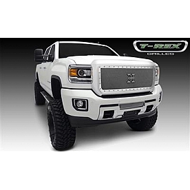 T-Rex Truck Products Grille Insert - Mesh Rectangular Polished Stainless Steel - 6712110