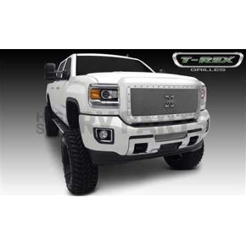 T-Rex Truck Products Grille Insert - Mesh Rectangular Polished Stainless Steel - 6712110