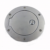 All Sales Fuel Door - Round Aluminum - 6056L
