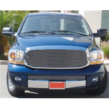 T-Rex Truck Products Grille Insert - Horizontal Bar Rectangular Polished Aluminum - 20468