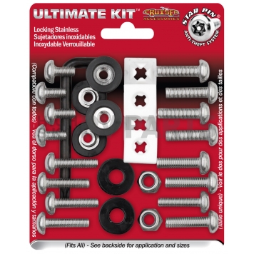 Cruiser License Plate Mounting Hardware 16 Piece Set - 81500