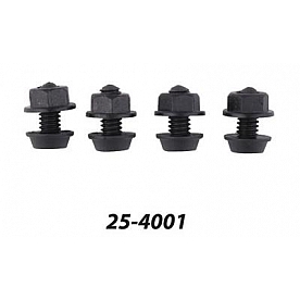 Superior Automotive License Plate Mounting Hardware 4 Piece Set Nylon - 254001
