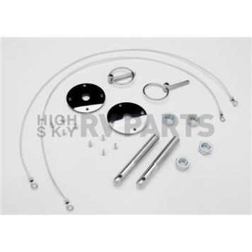 Trans Dapt Hood Pin - Flip Over Silver Chrome Plated - 4095