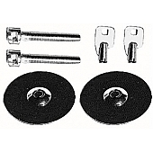 Trans Dapt Hood Pin - Lock Silver Chrome Plated - 4062