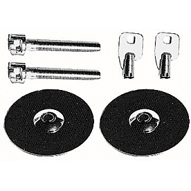 Trans Dapt Hood Pin - Lock Silver Chrome Plated - 4062