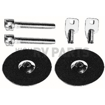 Trans Dapt Hood Pin - Lock Silver Chrome Plated - 4062