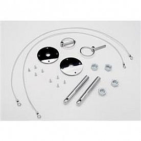 Trans Dapt Hood Pin - Flip Over Silver Chrome Plated - 9669
