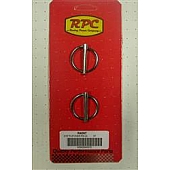 RPC Racing Power Company Hood Pin - Flip-Over Silver Chrome Plated - R4097