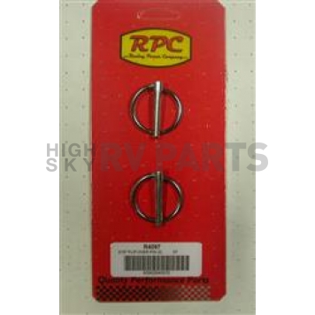 RPC Racing Power Company Hood Pin - Flip-Over Silver Chrome Plated - R4097