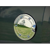 TFP (International Trim) Fuel Door Cover - Chrome Plated Silver Stainless Steel - 824B