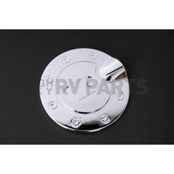 Paramount Automotive Fuel Door Cover - Triple Chrome Plated Silver ABS Plastic - 662103