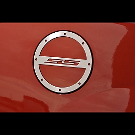 American Car Craft Fuel Door Cover - Brushed Silver Stainless Steel - 102009