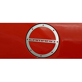 American Car Craft Fuel Door Cover - Polished Silver Stainless Steel - 102058