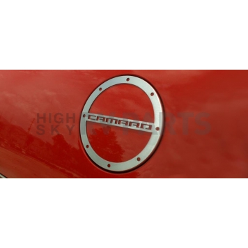 American Car Craft Fuel Door Cover - Polished Silver Stainless Steel - 102058-1
