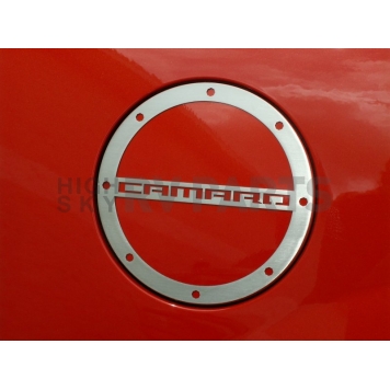 American Car Craft Fuel Door Cover - Brushed Silver Stainless Steel - 102059