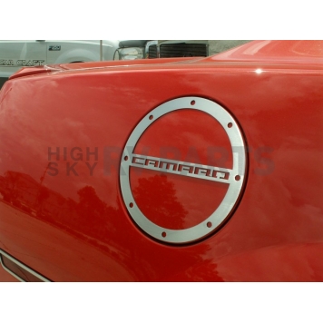 American Car Craft Fuel Door Cover - Brushed Silver Stainless Steel - 102059-1