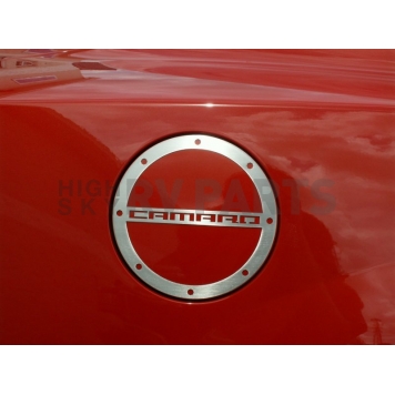 American Car Craft Fuel Door Cover - Brushed Silver Stainless Steel - 102059-2