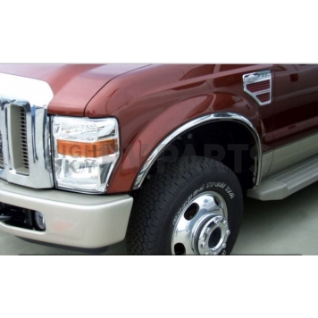 B & I Fender Trim - 1/2 Wheel Well Stainless Steel Chrome Plated - F127P-2