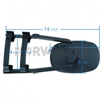 K-Source Exterior Towing Mirror Manual Oval Single - 3791-1