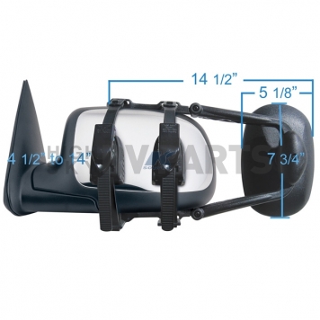 K-Source Exterior Towing Mirror Manual Oval Single - 3891-1