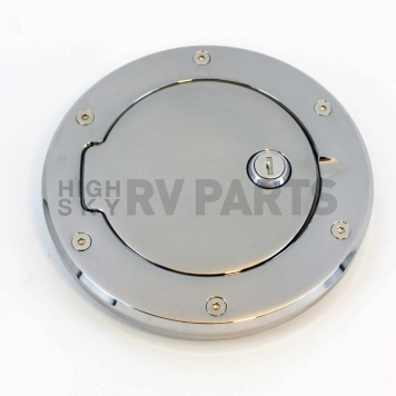 All Sales Fuel Door - Round Aluminum - 6099L