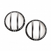 Rugged Ridge Headlight Guard Pivotal Euro Aluminum Black Set Of 2 - 1123013