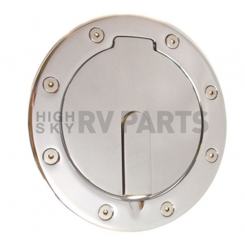All Sales Fuel Door - Round Aluminum - 6107P-1