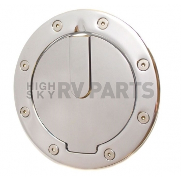 All Sales Fuel Door - Round Aluminum - 6107P-2