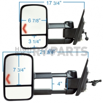 K-Source Exterior Towing Mirror Electric OEM Single - 62136G-2