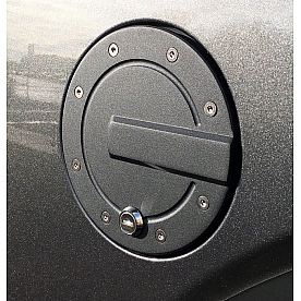 All Sales Fuel Door - Round Aluminum - 6152KL