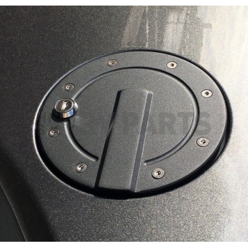 All Sales Fuel Door - Round Aluminum - 6152KL-1