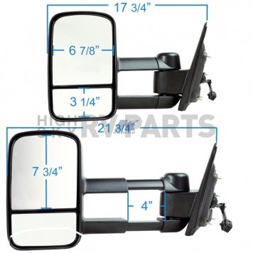 K-Source Exterior Towing Mirror Electric Rectangular Single - 62148G-2