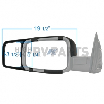 K-Source Exterior Towing Mirror Manual Rectangular Set Of 2 - 80710-4